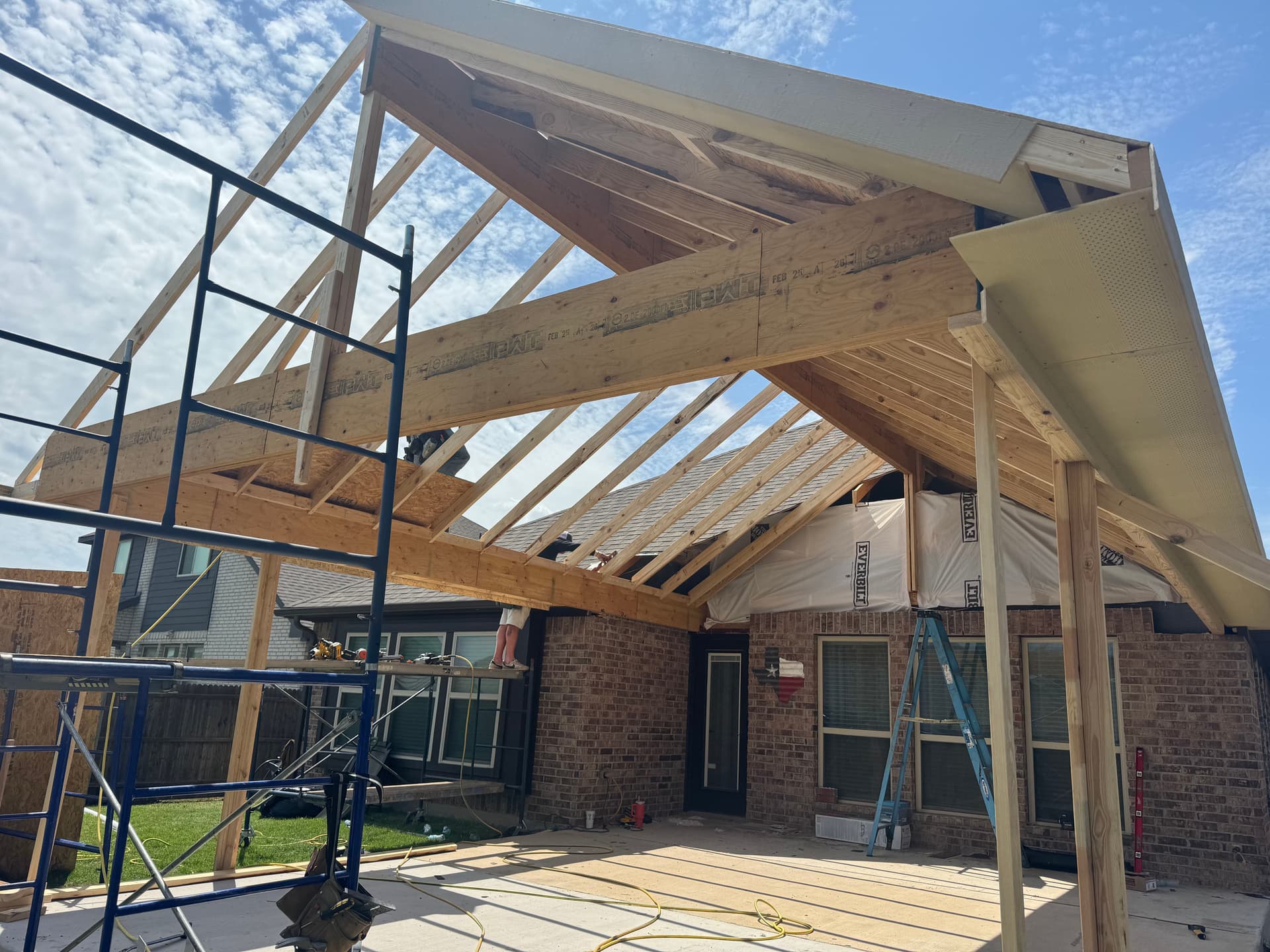 Gallery photos for Back Porch Addition with Outdoor Kitchen Taking Shape: Image #1