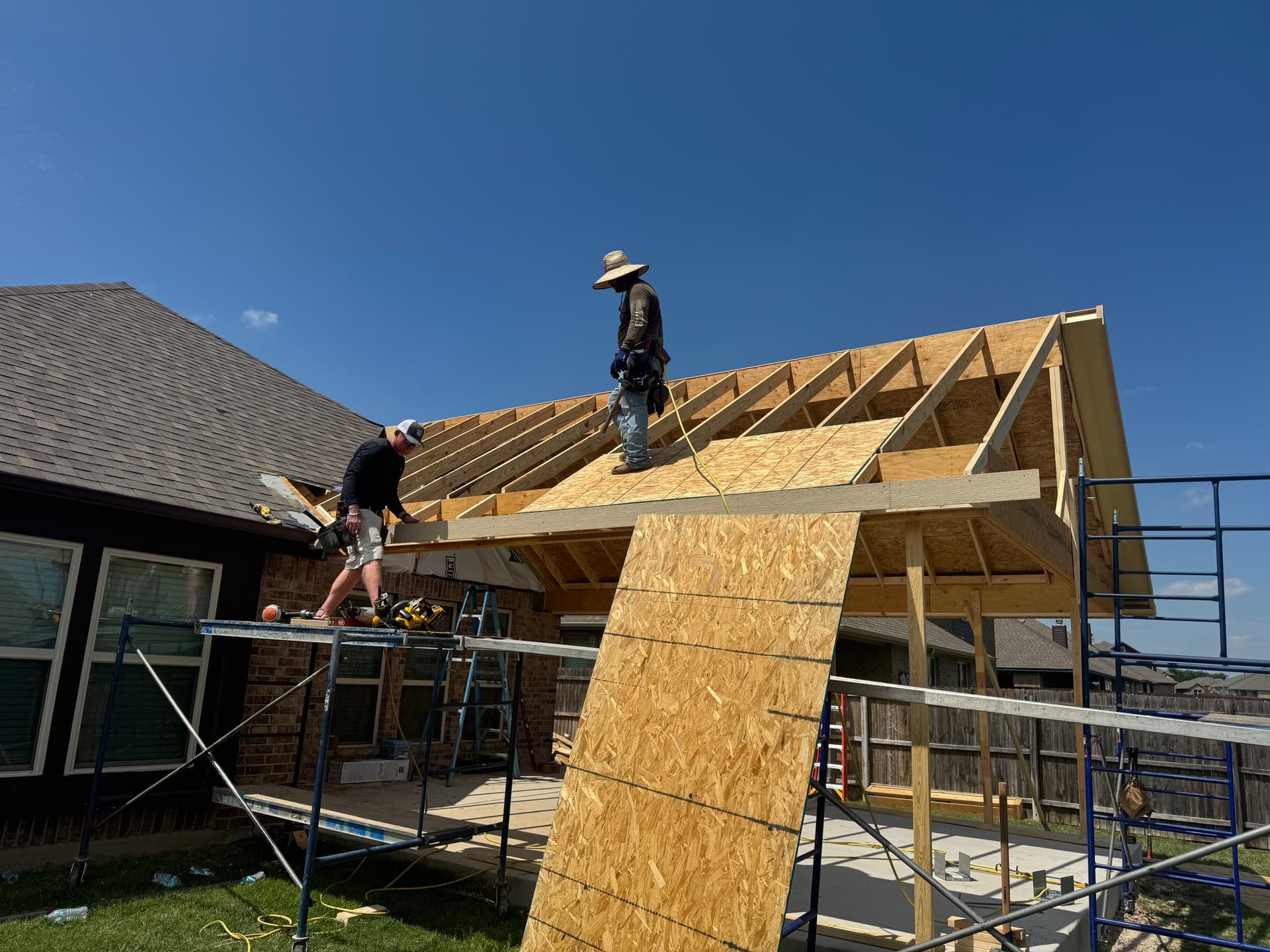 Back Porch Addition with Outdoor Kitchen Taking Shape image